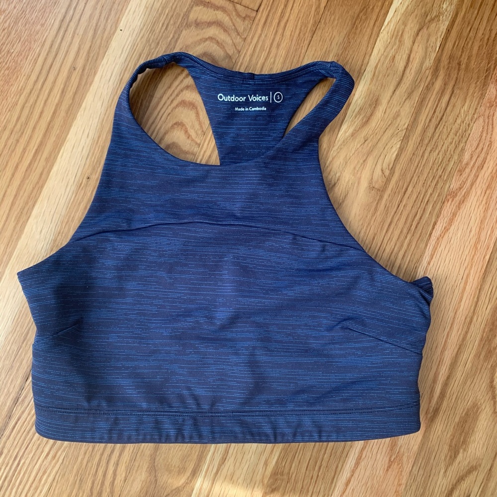 Outdoor voices tech sweat crop top